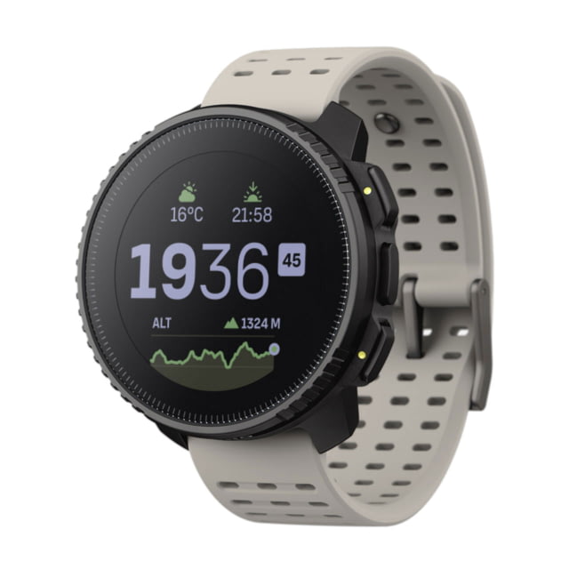 Suunto Vertical Unisex Watch 49mm Case Diameter Stainless Steel Black/Sand Silicone Strap One Size
