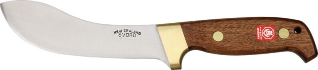 Svord Deluxe Curved Skinner Fixed Knife 10.5in. Varnished sapele mahogany handle SV - Svord