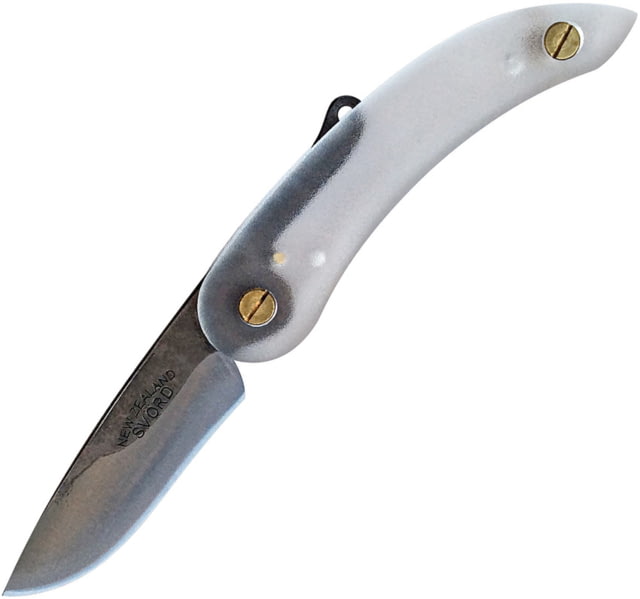 Svord Peasant Knife Crystal Polycarb 2.5" 15N20 steel blade Clear polycarbonate handle - Svord