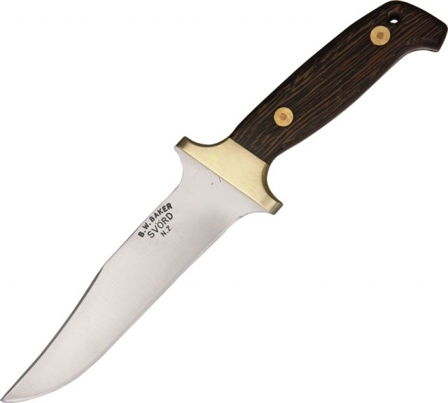 Svord Bowie Fixed Blade Knife SS PE Blade Brown hardwood handle SV - Svord