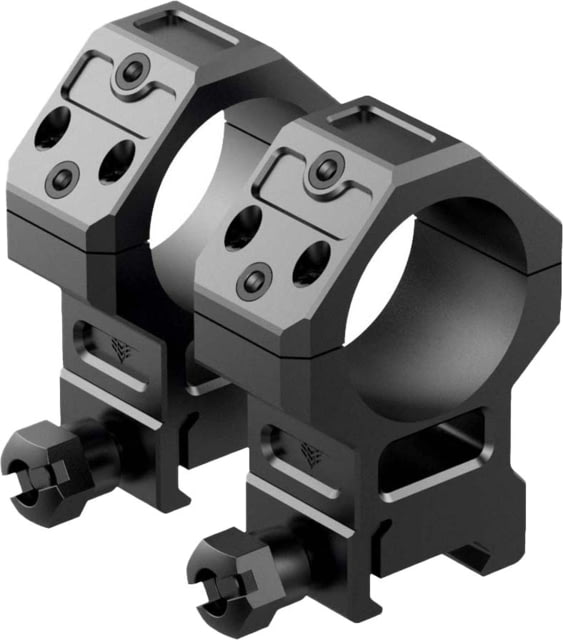 USED Swampfox H.E. Rifle Scope Rings 34mm Tube 1.6in Centerline Height /w Integral 45-degree Offset Reflex Side Mount Black MRH34-M - Swampfox