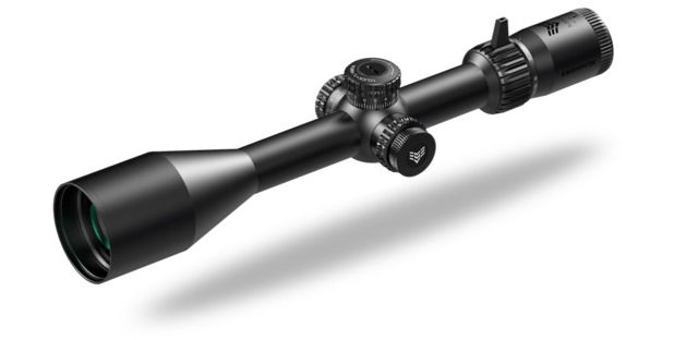 Swampfox Kentucky Long Tactical Rifle Scope  30mm Tube First Focal Plane Illuminated Sharpshooter MOA Reticle Black - Swampfox