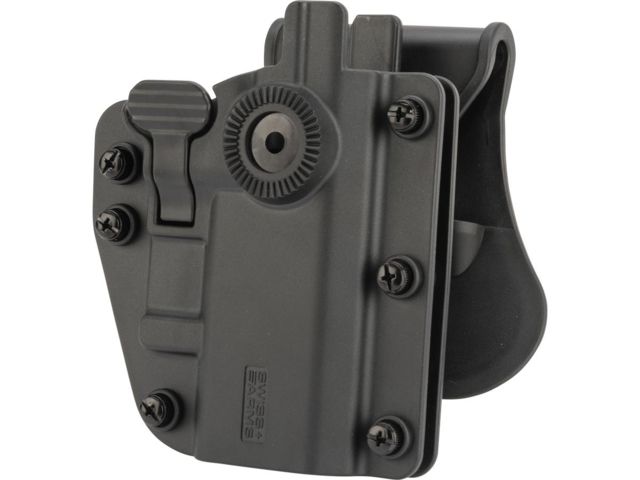 Swiss Arms Adaptx Level 2 Retention Universal Holster by Cybergun Black Small - Swiss Arms