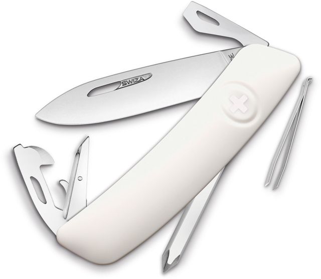 Swiza D04 Swiss Pocket Knife White Folding Knife2.875in440 Stainless SteelStandard EdgeWhite Handle