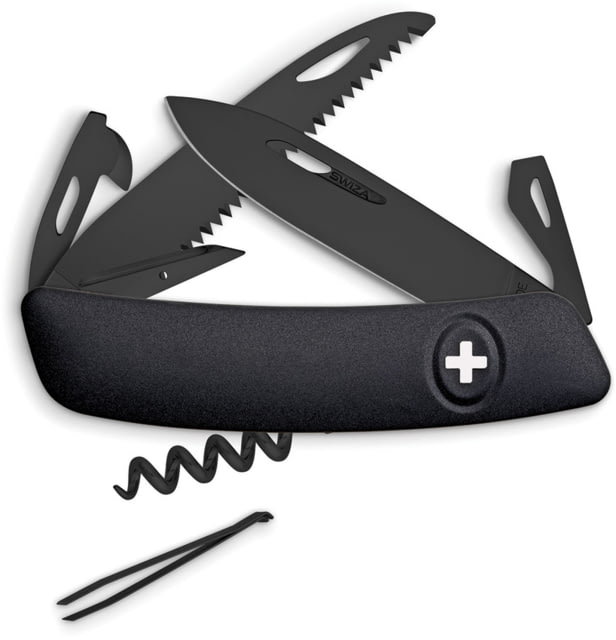 Swiza D05 Swiss Pocket Knife Black Black finish blade Black synthetic handle