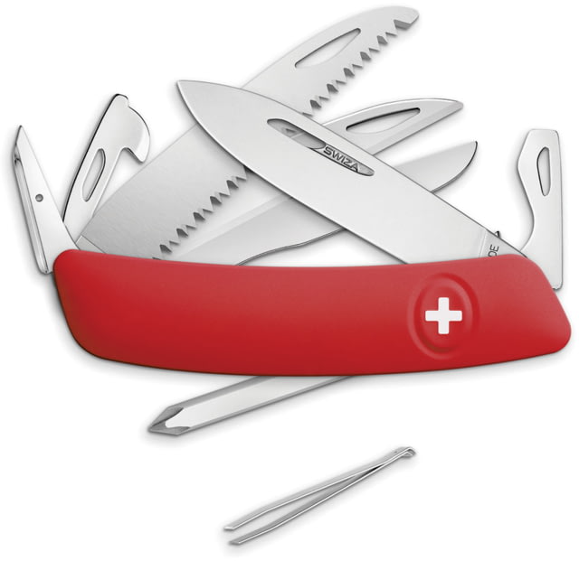 Swiza D10 Pocket Knife Red 3.75" closed Red synthetic handle