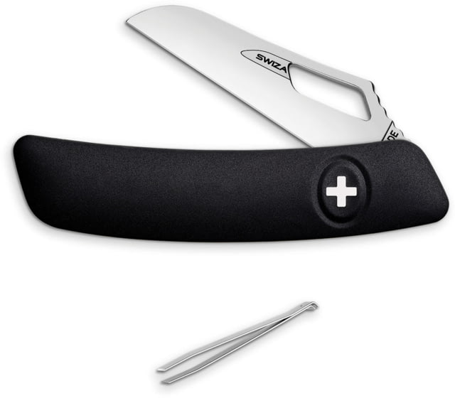 Swiza Garden Floral Knife Black Satin finish stainless blade Black synthetic handle - Swiza