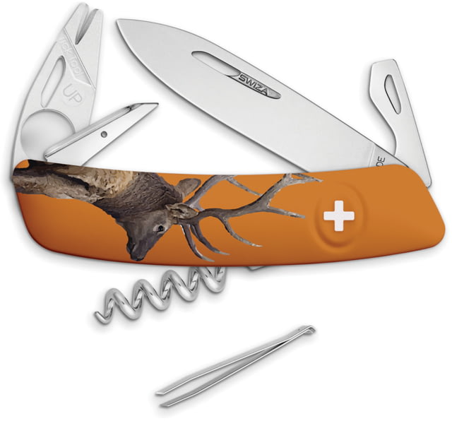 Swiza TT03 Tick Tool Deer Folding Knife 3.75" closed Orange synthetic handle - Swiza