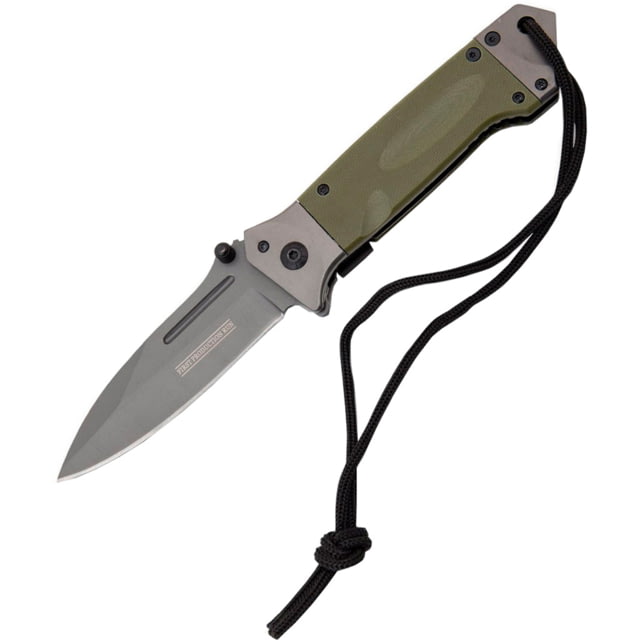SZCO Drop Point Task Force Folding Knife 5 in. Moss Green 1006383 - Szco
