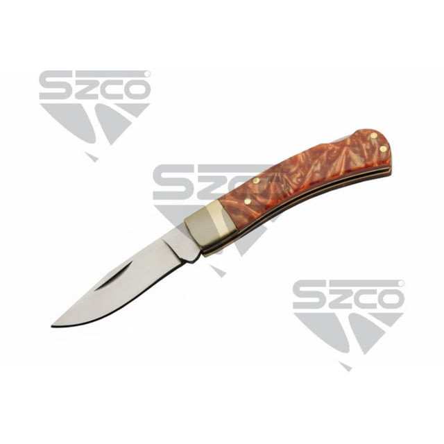 SZCO Red Clay Lockback Folding Knife 3 in 1006904