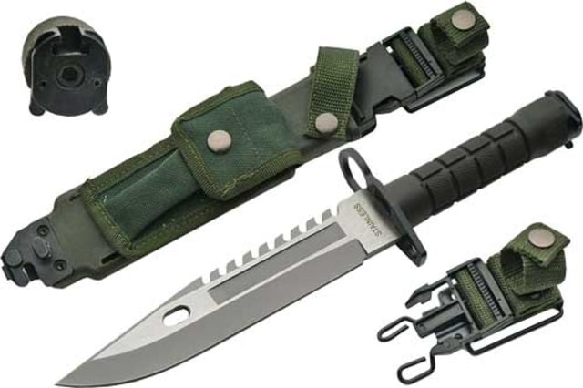 Rite Edge M-9 Commando Knife 775in Stainless Steel Green Polymer Handle - Rite Edge