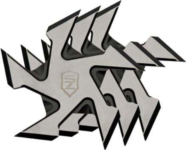 Sierra Zulu 4in Buzzsaw Throwing Star Set 3CR13 Stainless Steel Black Powder - Sierra