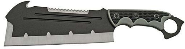 Sierra Zulu Bighorn Tactical Cleaver Knife 7.5in 3CR13 Stainless Steel Black Powder TPR Molded Handle - Sierra Zulu