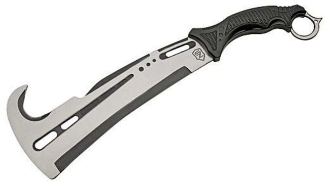 Sierra Zulu Clawhook Machete 10.7in 3CR13 Stainless Steel Black Powder Black Rugged TPR Handle - Sierra Zulu