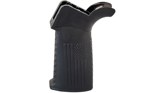 TAC Flag Pattern Over-Molded AR Pistol Grip Flared Top Black - Tac