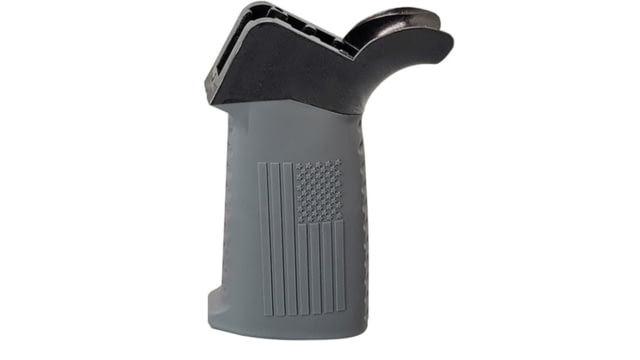 TAC Flag Pattern Over-Molded AR Pistol Grip Flared Top Gray - Tac