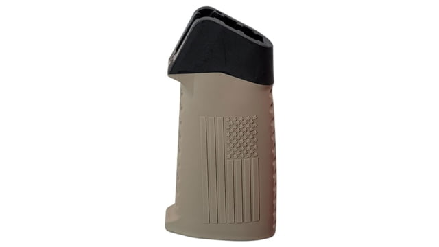 TAC Flag Pattern Over-Molded AR Pistol Grip Straight Top Dark Earth Tan - Tac