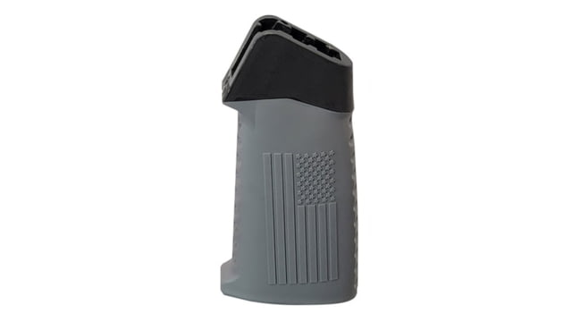 TAC Flag Pattern Over-Molded AR Pistol Grip Straight Top Gray - Tac
