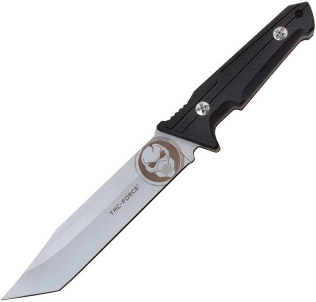 TAC Force Fixed Blade Bead Blast Knife 6.25" bead blast finish 3Cr13 stainless tanto blad Black G10 handle - Tac Force