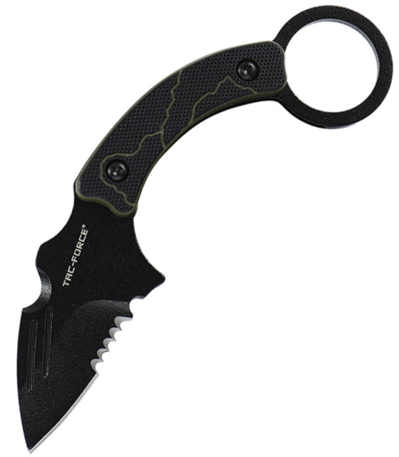 TAC Force Fixed Blade Black/Grn - Tac Force