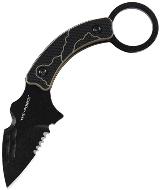 TAC Force Fixed Blade Black/tan - Tac Force