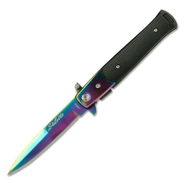 TAC Force Folding Blade 3.5in Stainless Steel Blade Black Diamond Cut Aluminum Handle