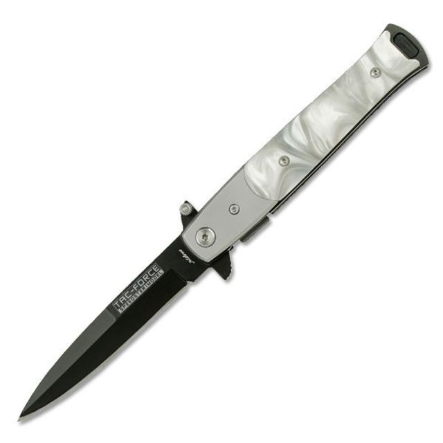 TAC Force Folding Blade 3.5in Stainless Steel Blade Simulated Mother Of Pearl Handle - Tac Force