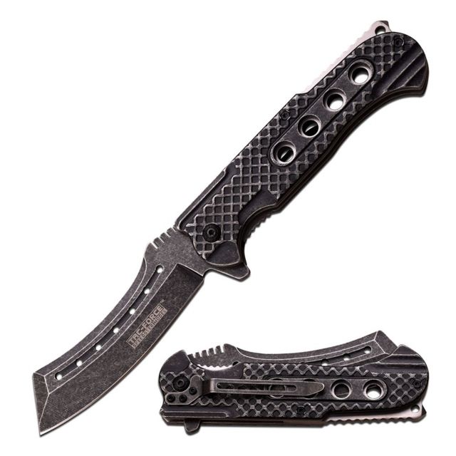 TAC Force Folding Blade 4in Stainless Steel Blade Stonewash Finished Handle - Tac Force