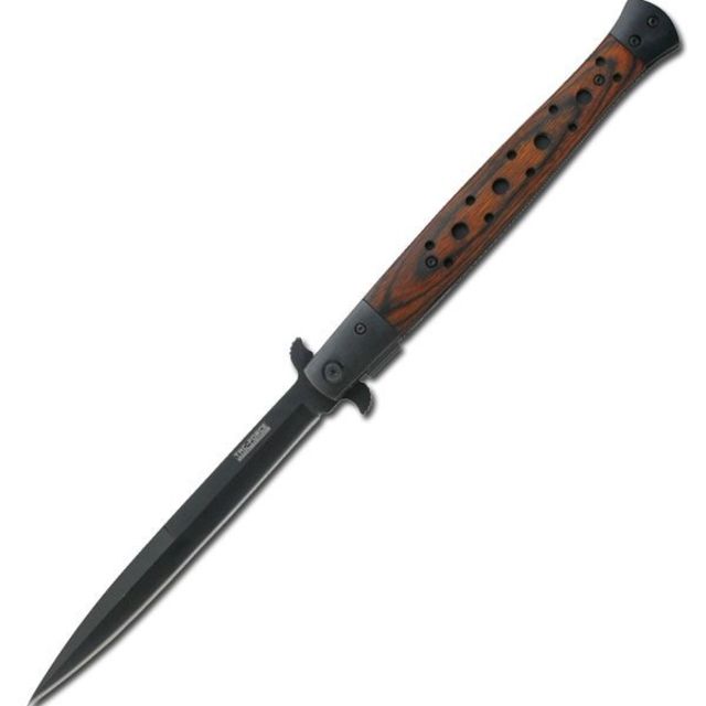 TAC Force Folding Blade 5.5in Stainless Steel Blade Brown Pakkawood Inlay Handle - Tac Force Knives