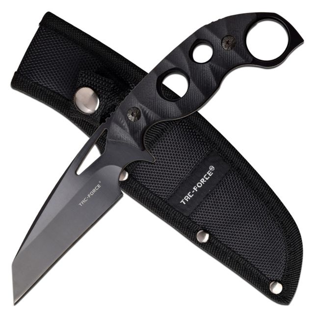 Tac Force Fixed Blade Knive 4in Blade 3CR13 Steel Blade Knive Black - Tac Force