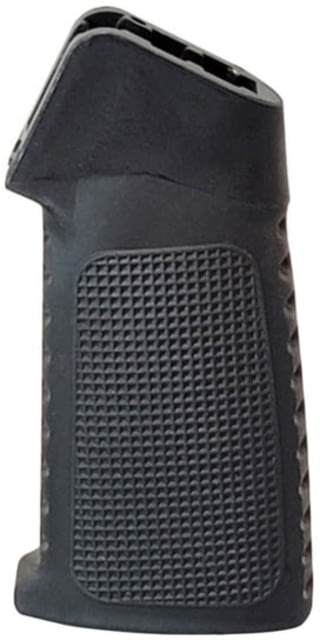 TAC Grid Pattern Over-Molded AR Pistol Grip Straight Top Black - Tac