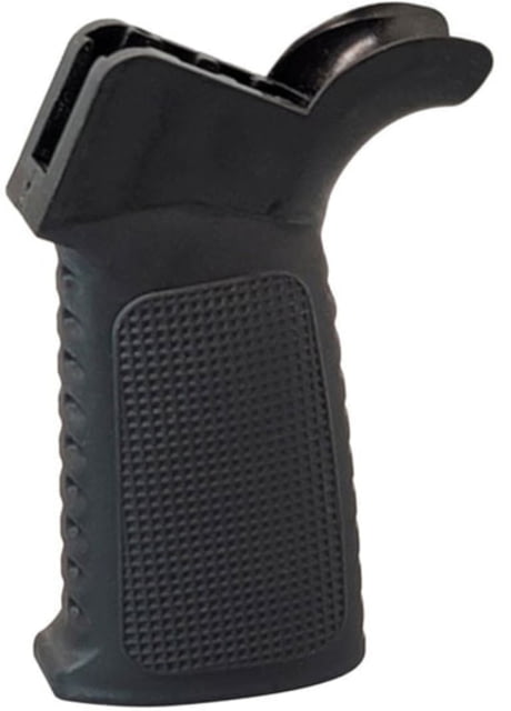 TAC Grid Pattern Over-Molded AR Pistol Grip Flared Top Black - Tac