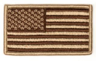 Tac Shield American Flag Patch Coyote - Tac Shield