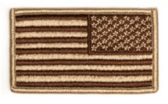 Tac Shield American Flag Patch Coyote Reverse - Tac Shield