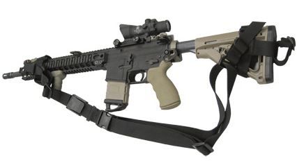 Tac Shield Combat Sling Universal 3-Pt Black - Tac Shield