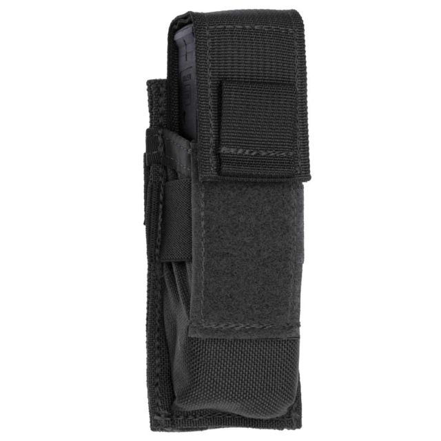 Tac Shield Single Pistol Magazine Pouch-Flap 1000 Denier Nylon Black - Tac Shield