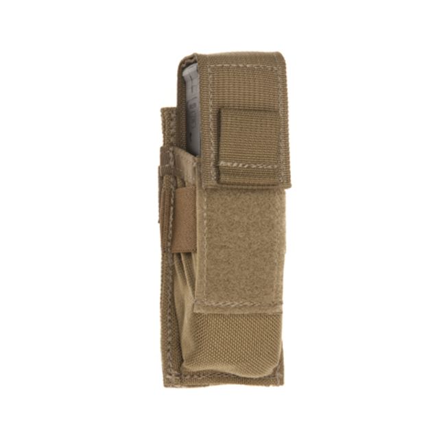 Tac Shield Single Pistol Magazine Pouch-Flap 1000 Denier Nylon Coyote - Tac Shield