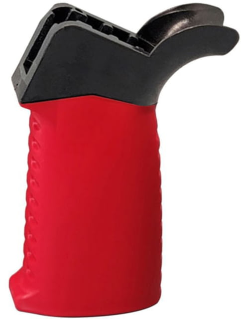 TAC Smooth Pattern Over-Molded AR Pistol Grip Flared Top Red - Tac