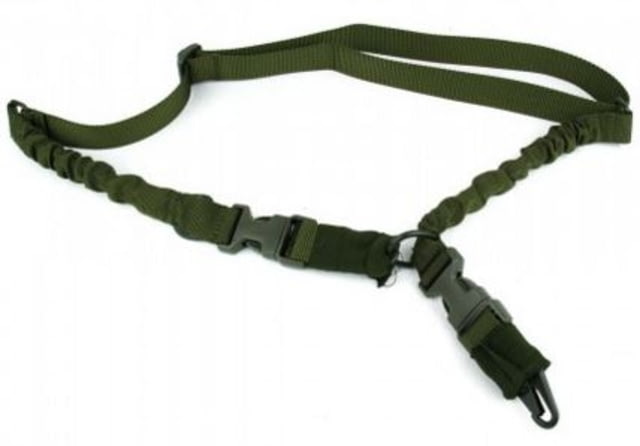 Tacfire 2 Or 1 Point Double Bungee Rifle Sling/Hk Steel Hook Heavy Duty Green - Tacfire