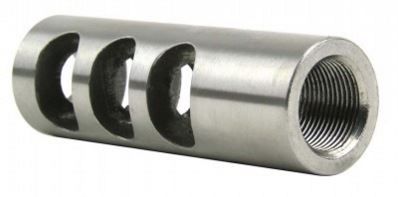 Tacfire .223/.556 1/2inX28 Thread Full Size Muzzle Brake w/Crush Washer Stainless Steel - Tacfire