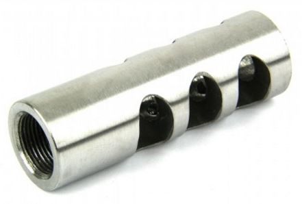 Tacfire .308 5/8inX24 Thread Full Size Muzzle Brake w/Crush Washer Stainless Steel - Tacfire