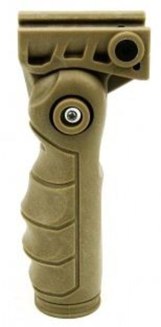Tacfire 5 Position Ergonomic Foldable Locking Grip w/Storage Tan - Tacfire