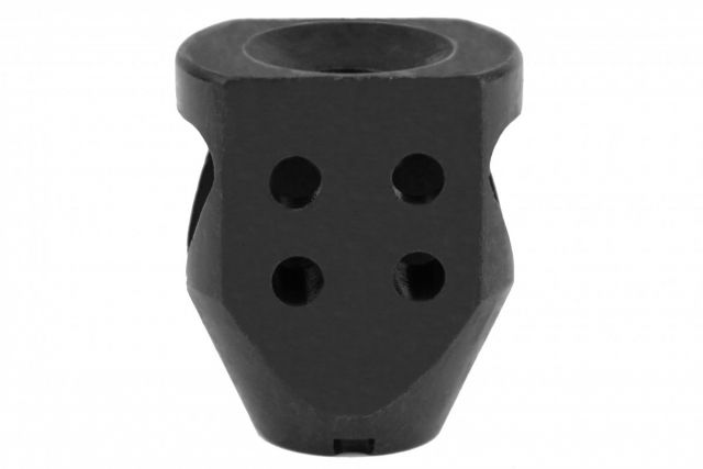 Tacfire 9MM 1/2 x 36in Thread Short Tanker Muzzle Brake/ Steel Black - Tacfire