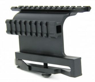 Tacfire AK Double Side Rail Mount/Picatinny w/Quick Release Lever Black - Tacfire