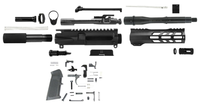 TacFire 5.56x45mm NATO AR Build Kit AR Platform 7.50in Barrel Right Black
