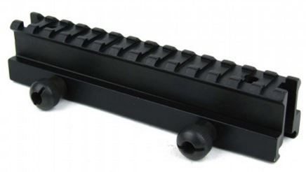 Tacfire AR15 1in Height Riser Picatinny Thumb Screw Mount/Long Length Black - Tacfire