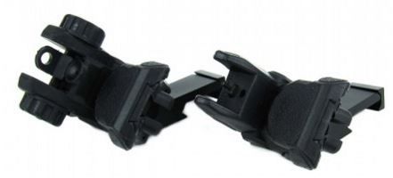 TacFire 45 Degree Offset Deployable Front and Rear Sight Black