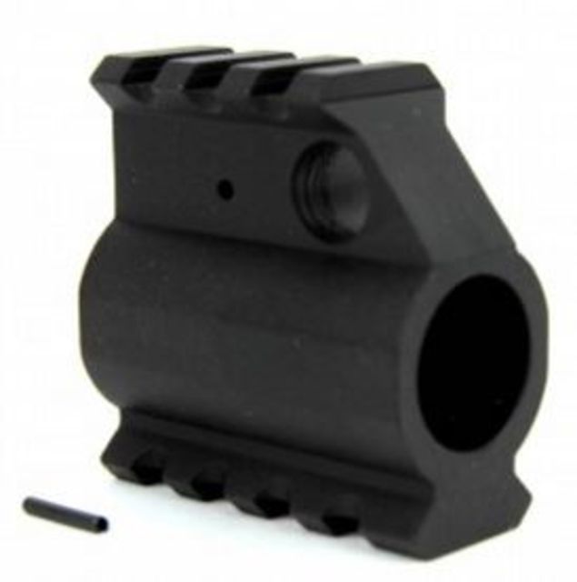 Tacfire AR15/.750 High Profile Gas Block/Mil-Spec/Alum. w/Pin & Top/Bottom Rail Black - Tacfire