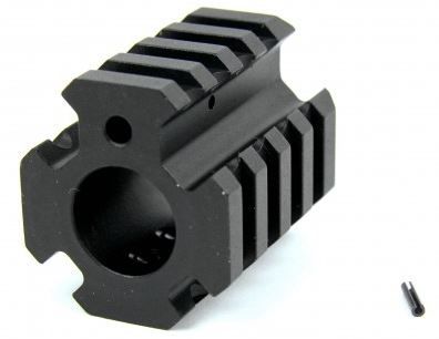 Tacfire AR15/.750 Low Pro Quad Rail Barrel Mount/Gas Block/Alum. Matte Finish Black - Tacfire