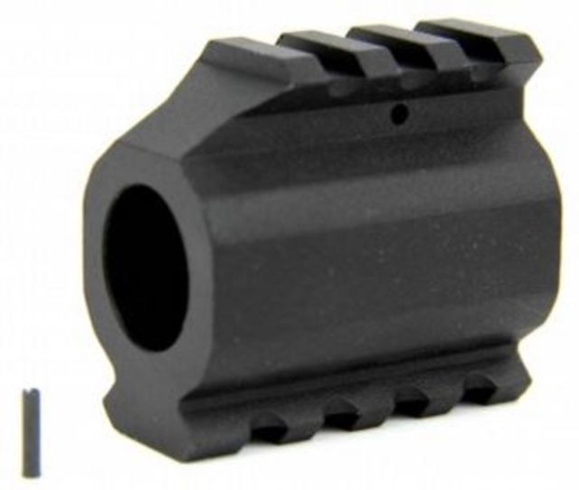 Tacfire AR15/.750 Low Profile Gas Block/Mil-Spec/Alum. w/Pin & Top/Bottom Rail Black - Tacfire